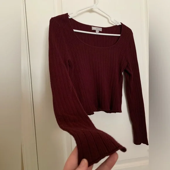 ASOS DESIGN scoop neck long sleeve sweater in fine knit rib - Picture 3 of 5